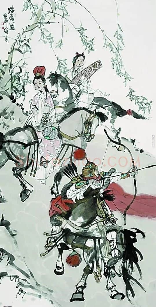 袁辉·踏春图