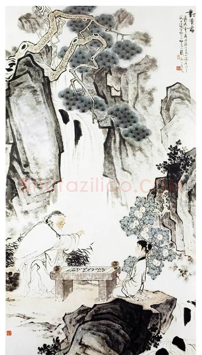 顾炳鑫·对弈图