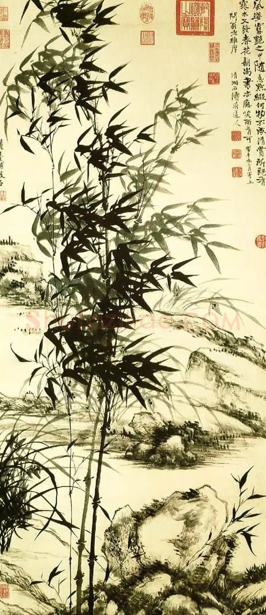 石涛·兰竹图