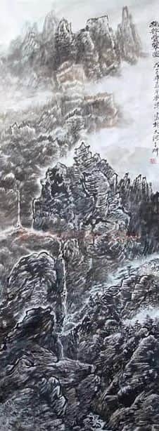 刘涛·幽谷叠翠图