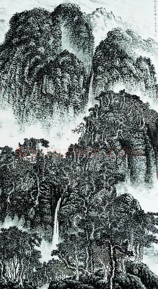 楚石·秋山云居图