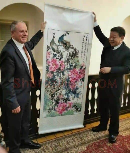 赵云杰·画家赵云杰作品作为国礼馈囎外国友人