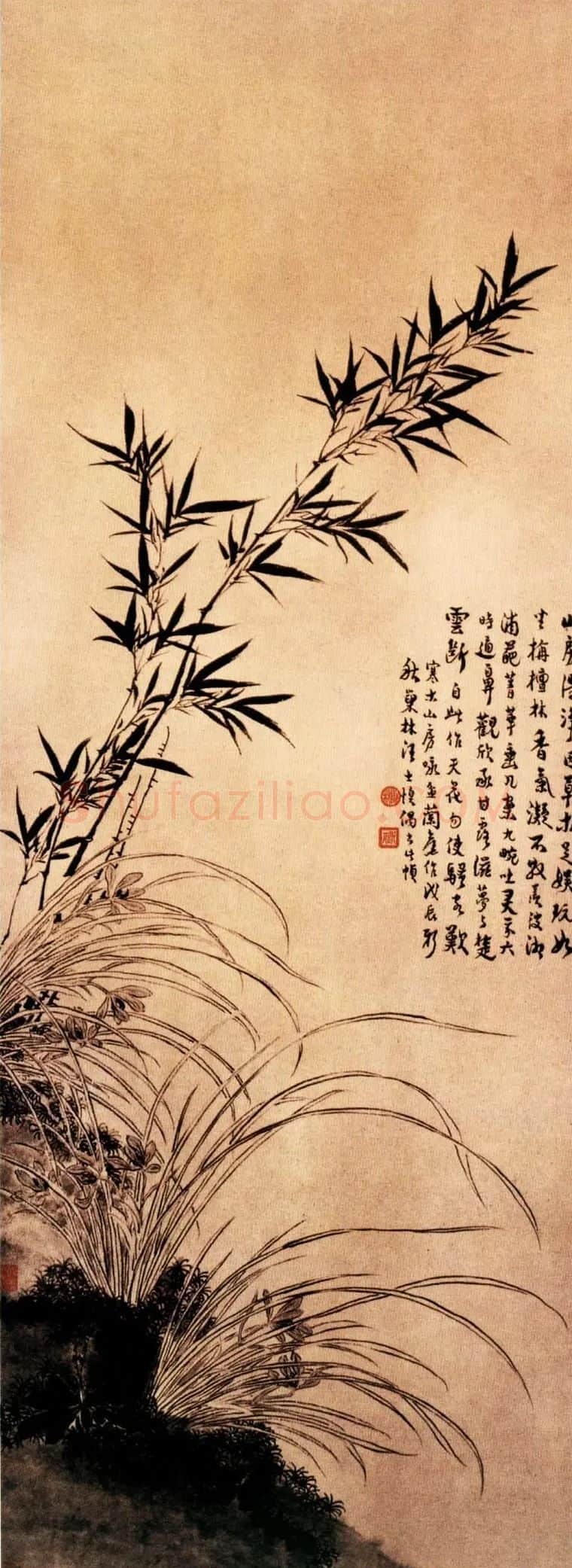 汪士慎·兰竹图