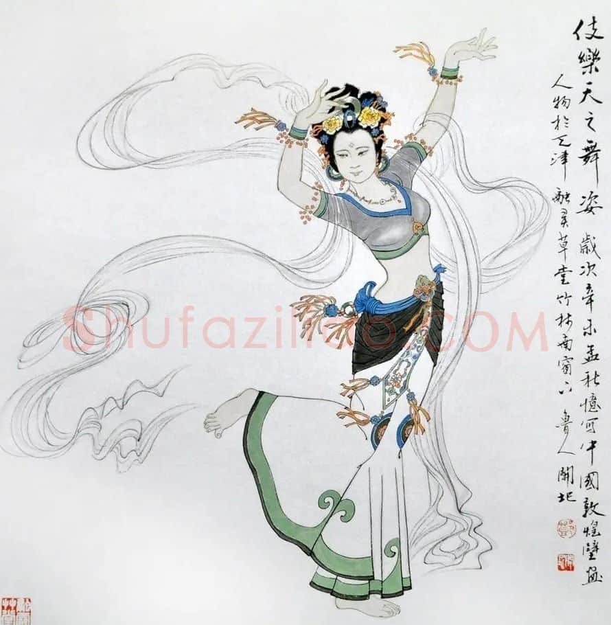 邓开圯·伎乐天之舞姿