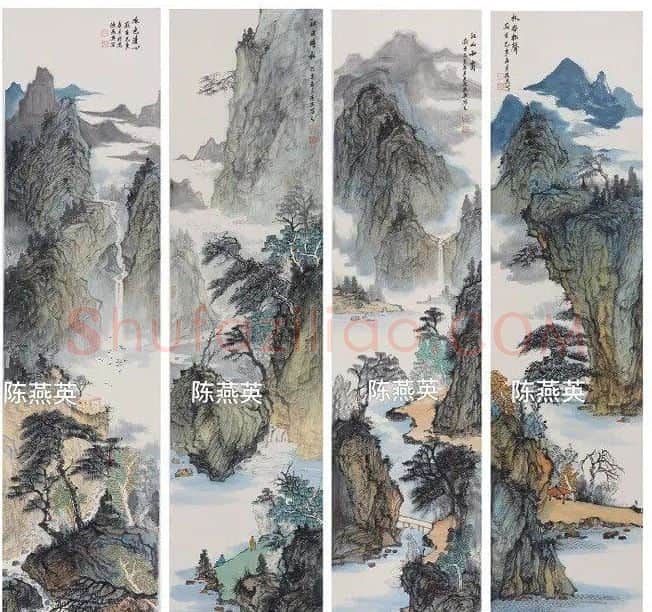 陈燕英·四条屏