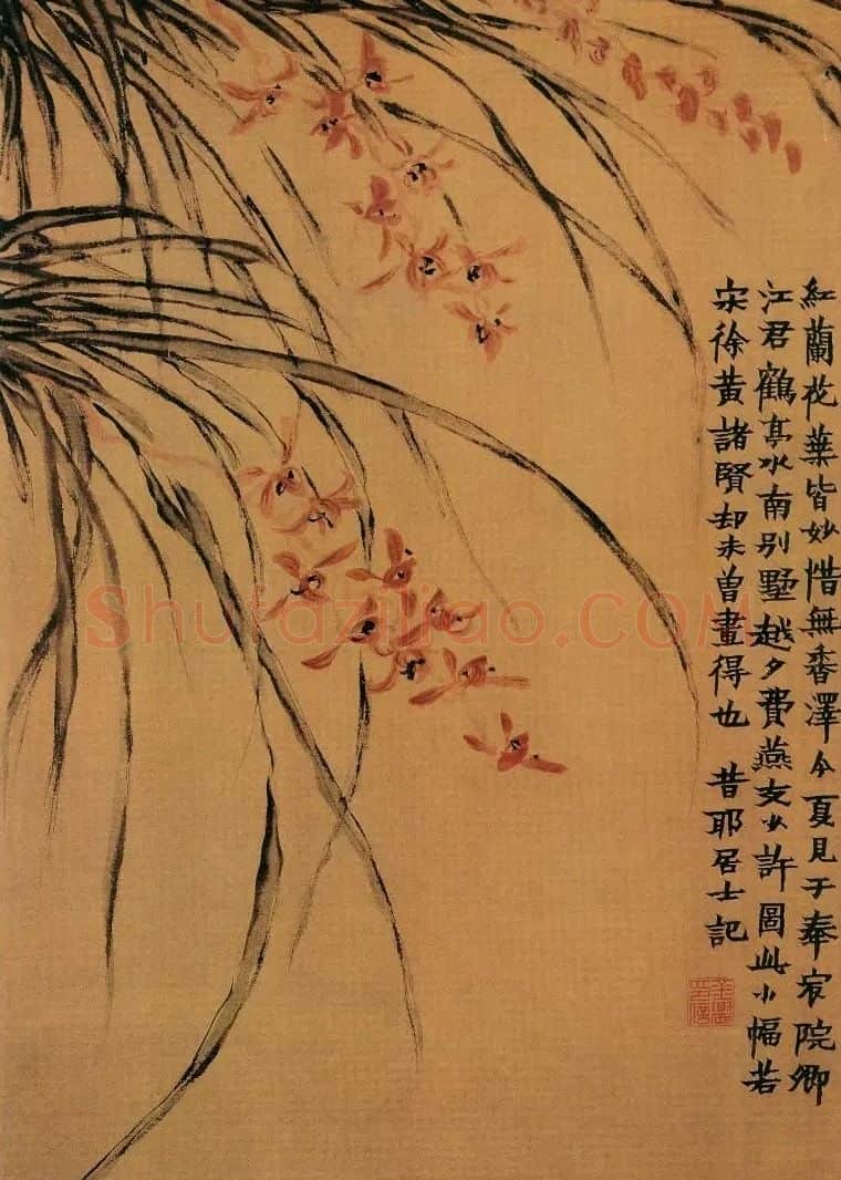 金农·红兰花图