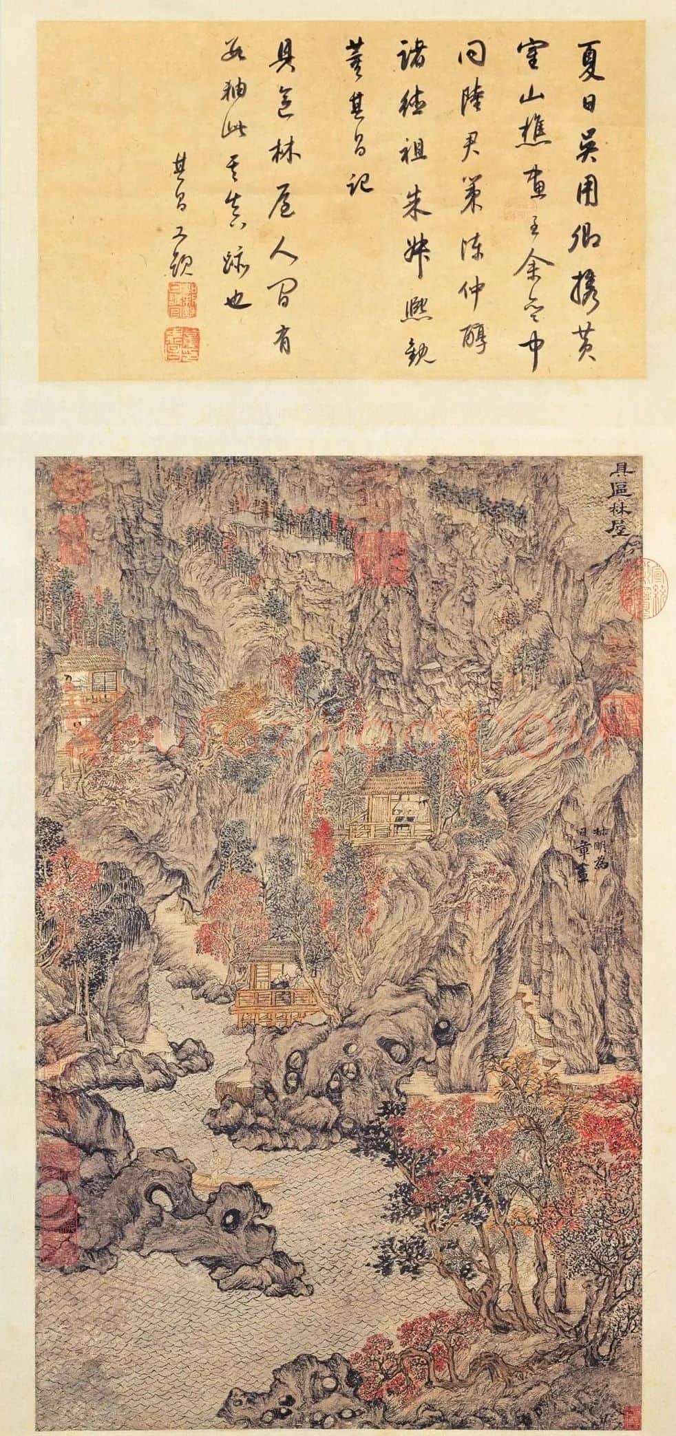 王蒙·具区林屋图