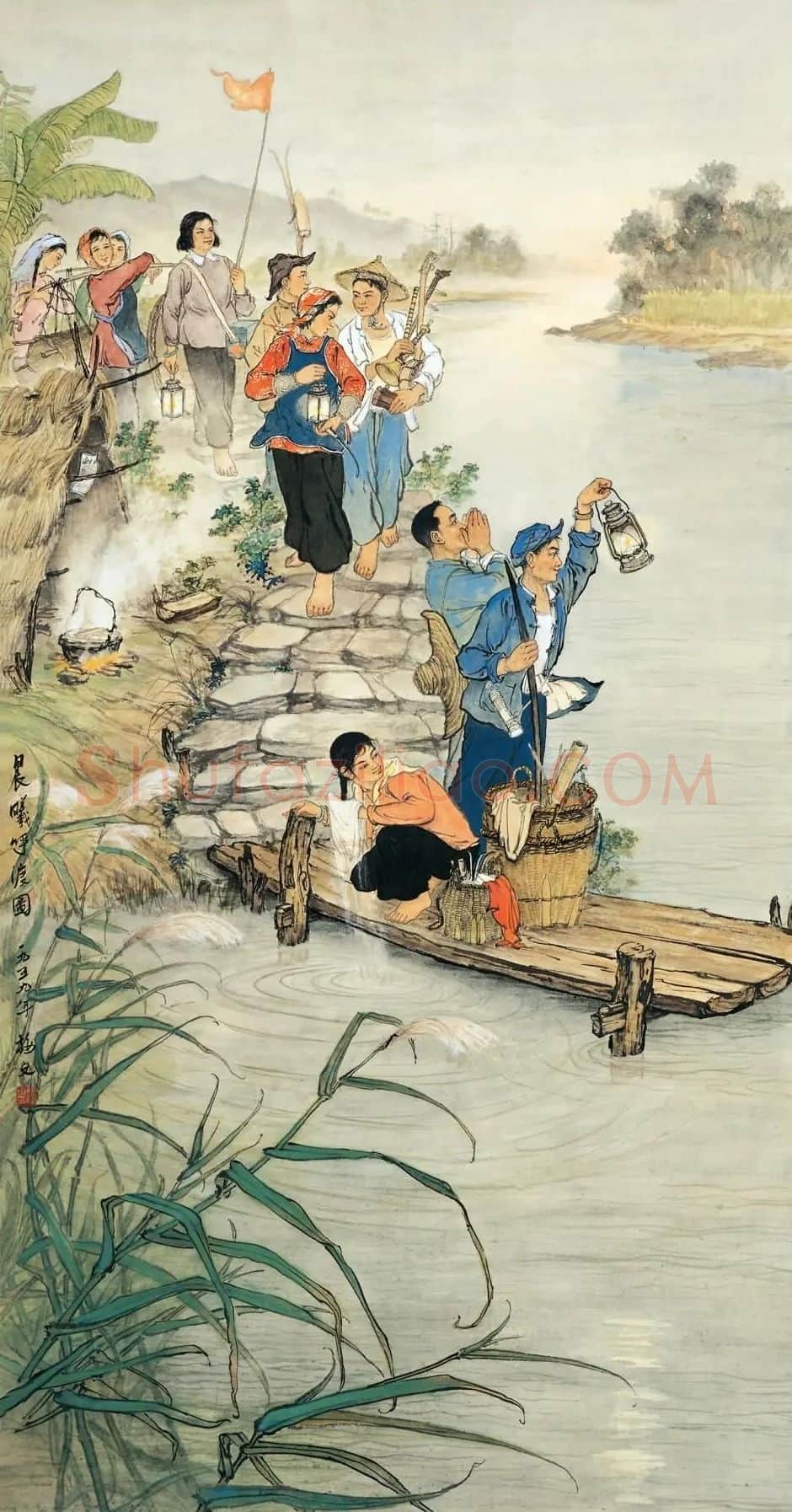 吉梅文·晨曦呼渡图