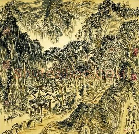 陈一耕·泉声松色图