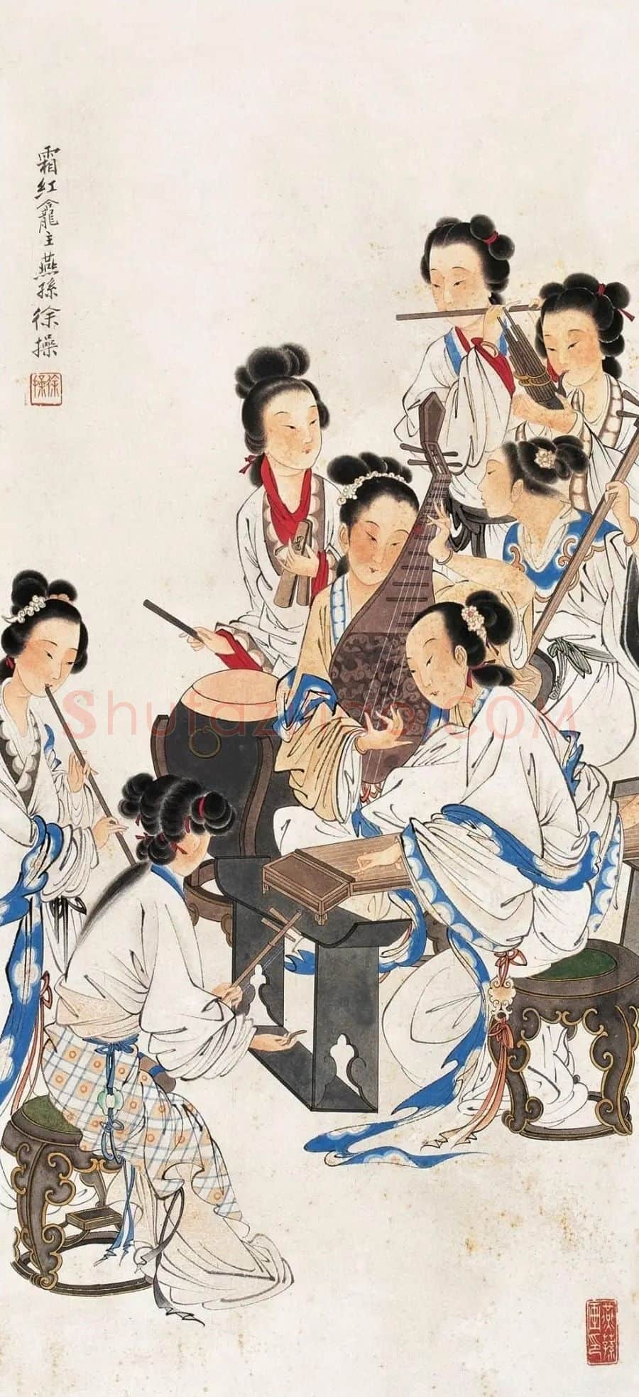 徐燕孙·按乐图