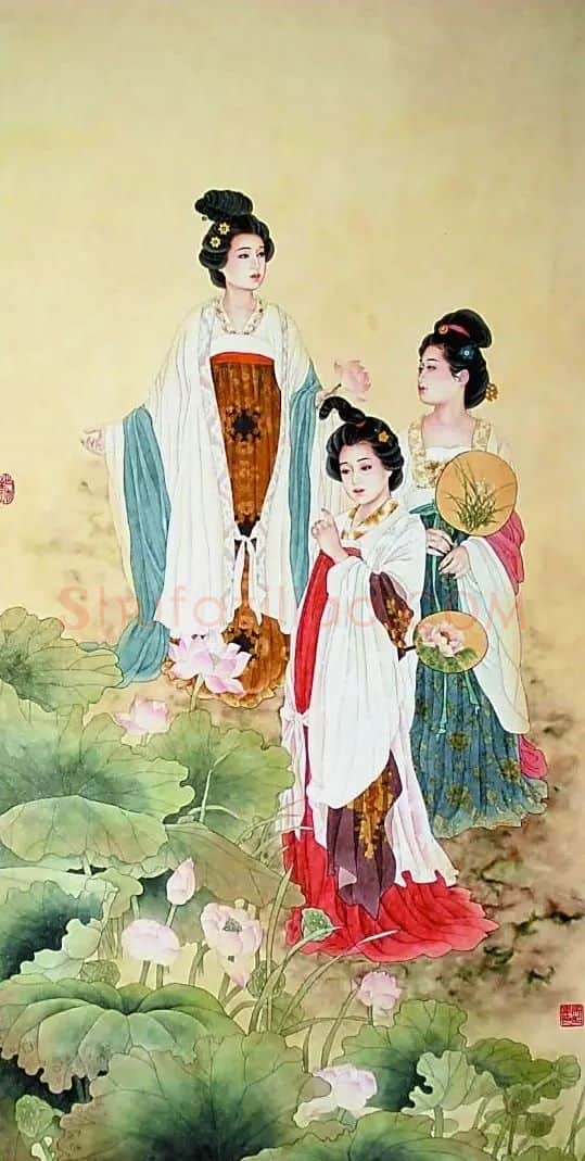 马韶伟·清风赏荷图