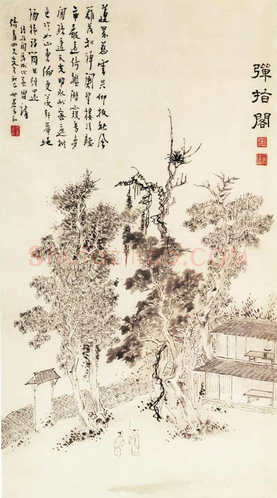 高翔·弹指阁图