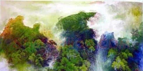 谢天成·现代泼彩山水