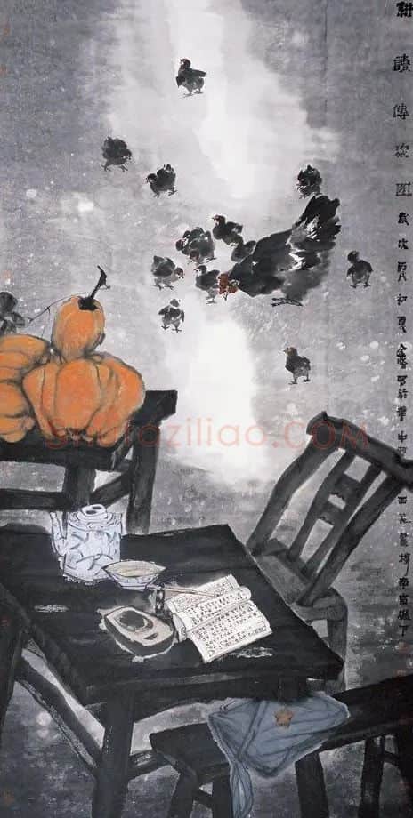 魏金修·耕读传家图