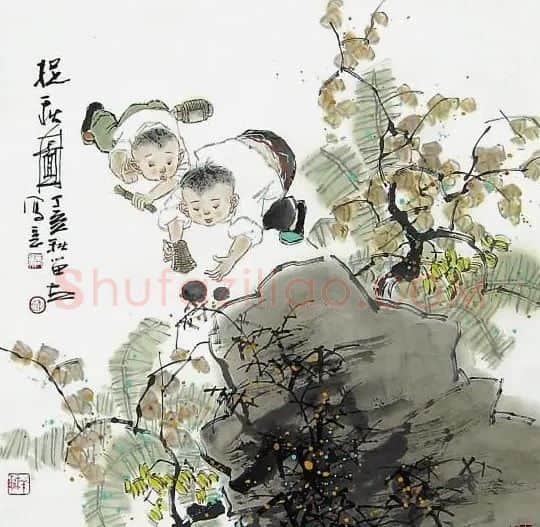 曹留夫·捉秋图