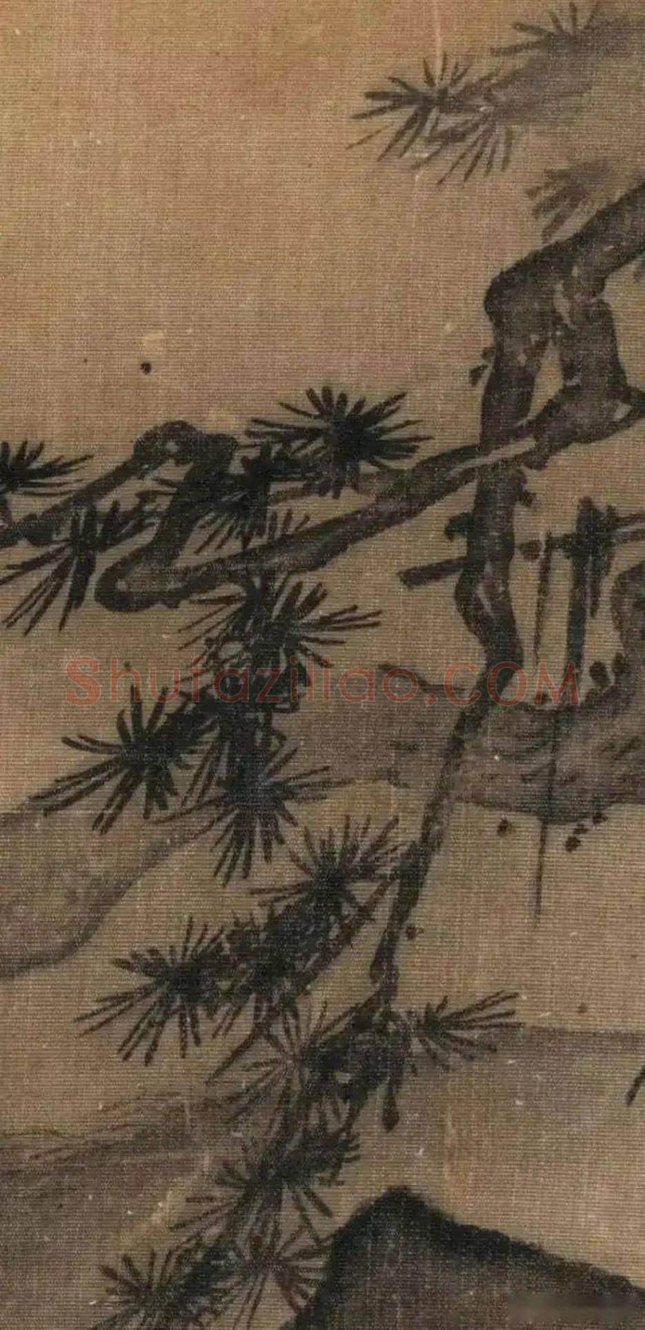 马远拍卖纪录《松岩观瀑图》欣赏 | 书画资料