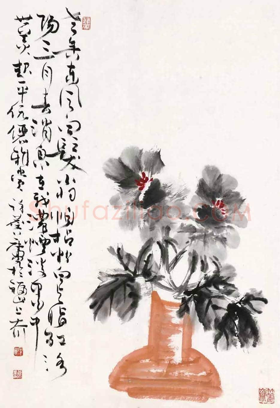 许麟庐写意花鸟作品欣赏 | 书画讲解