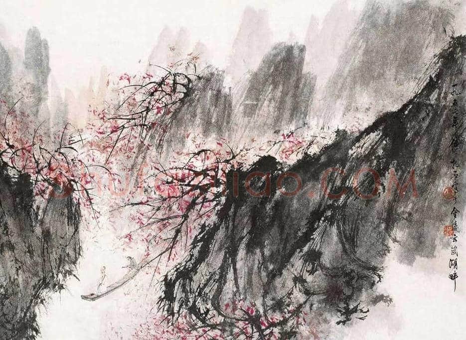 傅抱石《西风吹下红雨来》欣赏 | 书画文摘