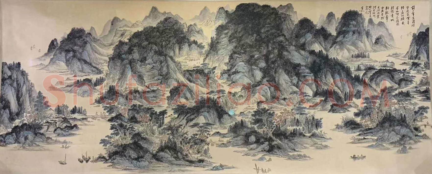 黄宾虹作品《忆写巴蜀之游》,丈六恢弘巨制! | 国画赏析