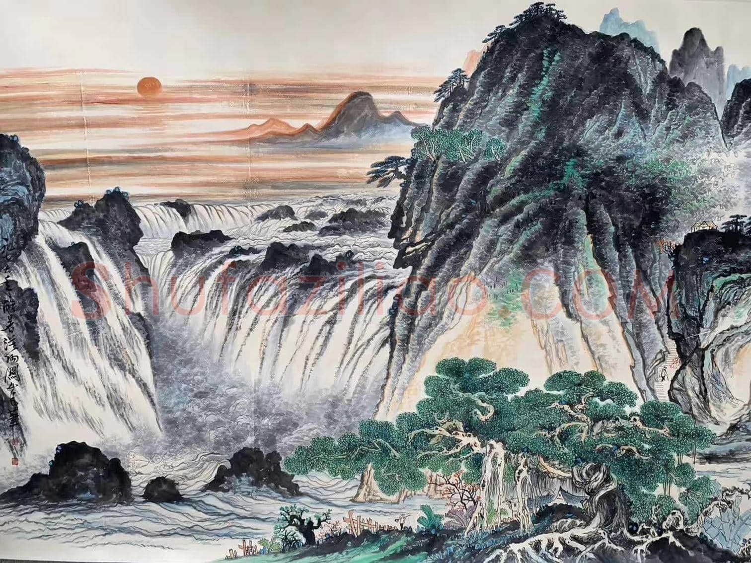 关山月至尊巨制《锦绣河山》,美术史上经典之作 | 国画图片