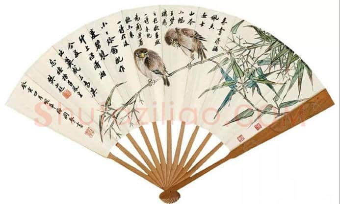 梅兰芳花鸟扇面欣赏,清丽秀雅! | 书画百科
