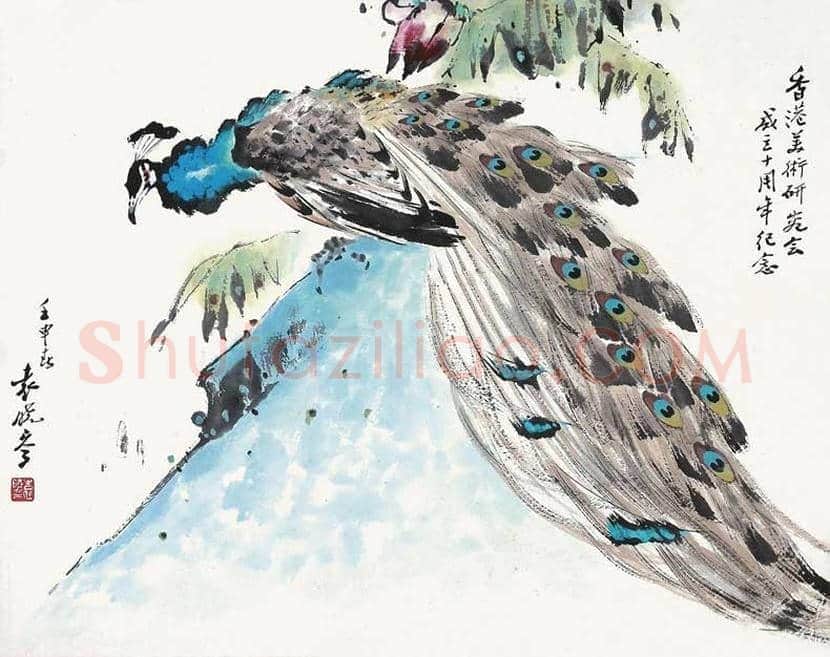 袁晓岑孔雀作品欣赏 | 书画百科