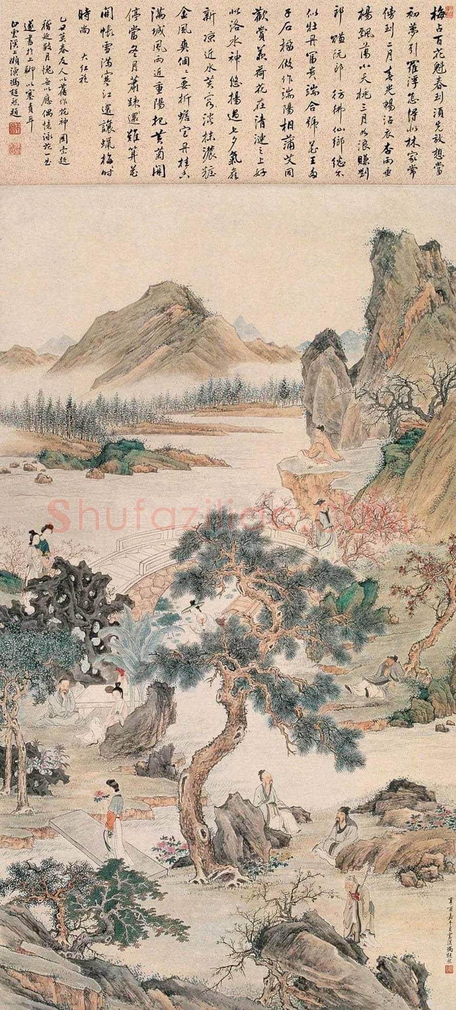 冯超然人物画高士图欣赏 | 书画资料