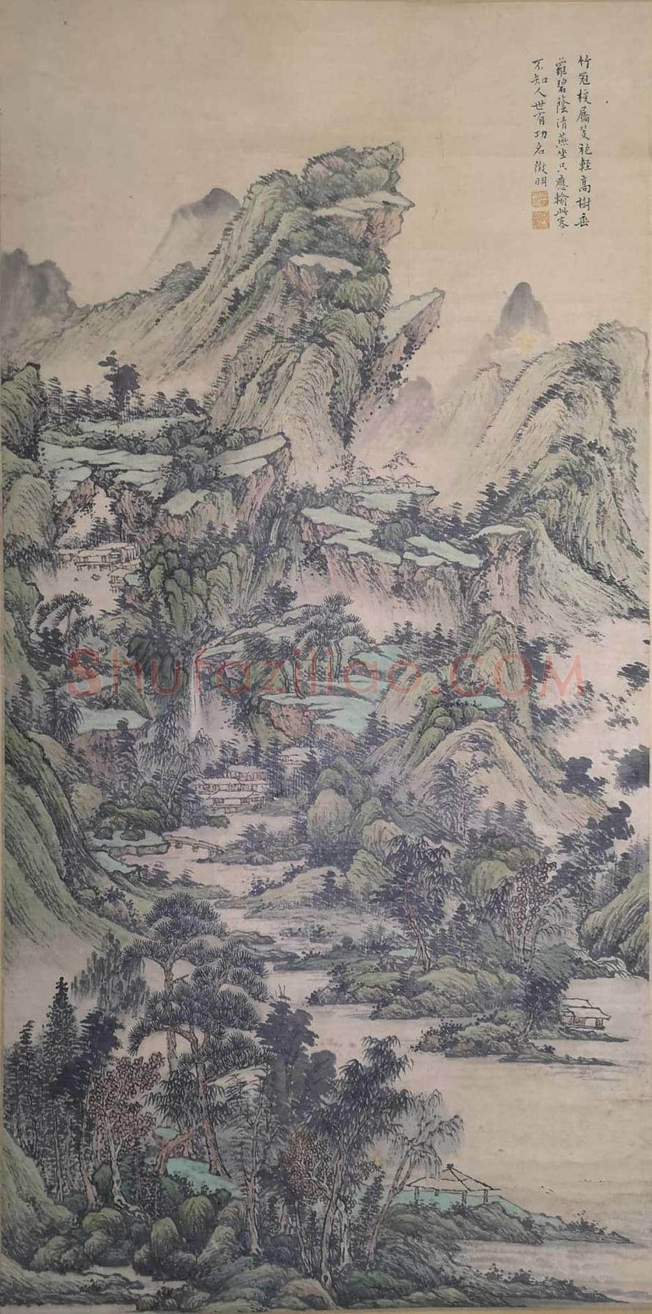 文徵明《山居图》，粗笔青绿山水之代表作 | 国画欣赏