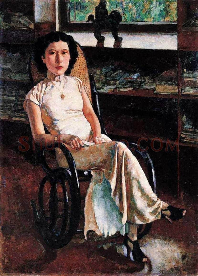 徐悲鸿肖像画《珍妮小姐画像》赏析 | 书画学堂