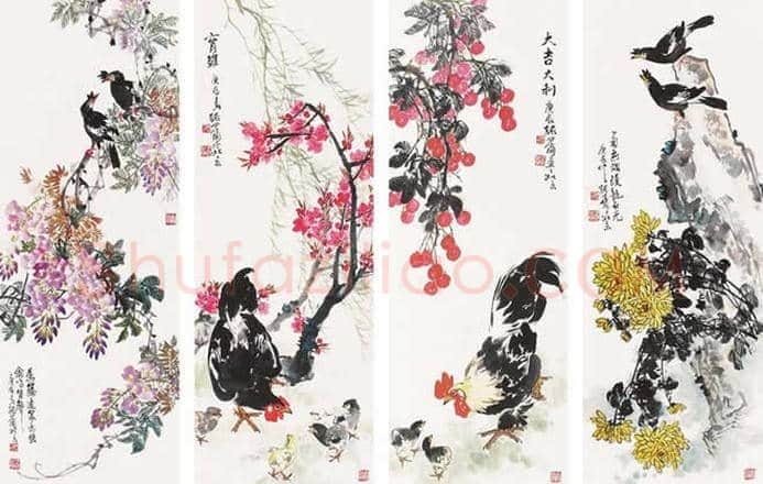 王雪涛等《花鸟四条屏》作品欣赏 | 书画资料