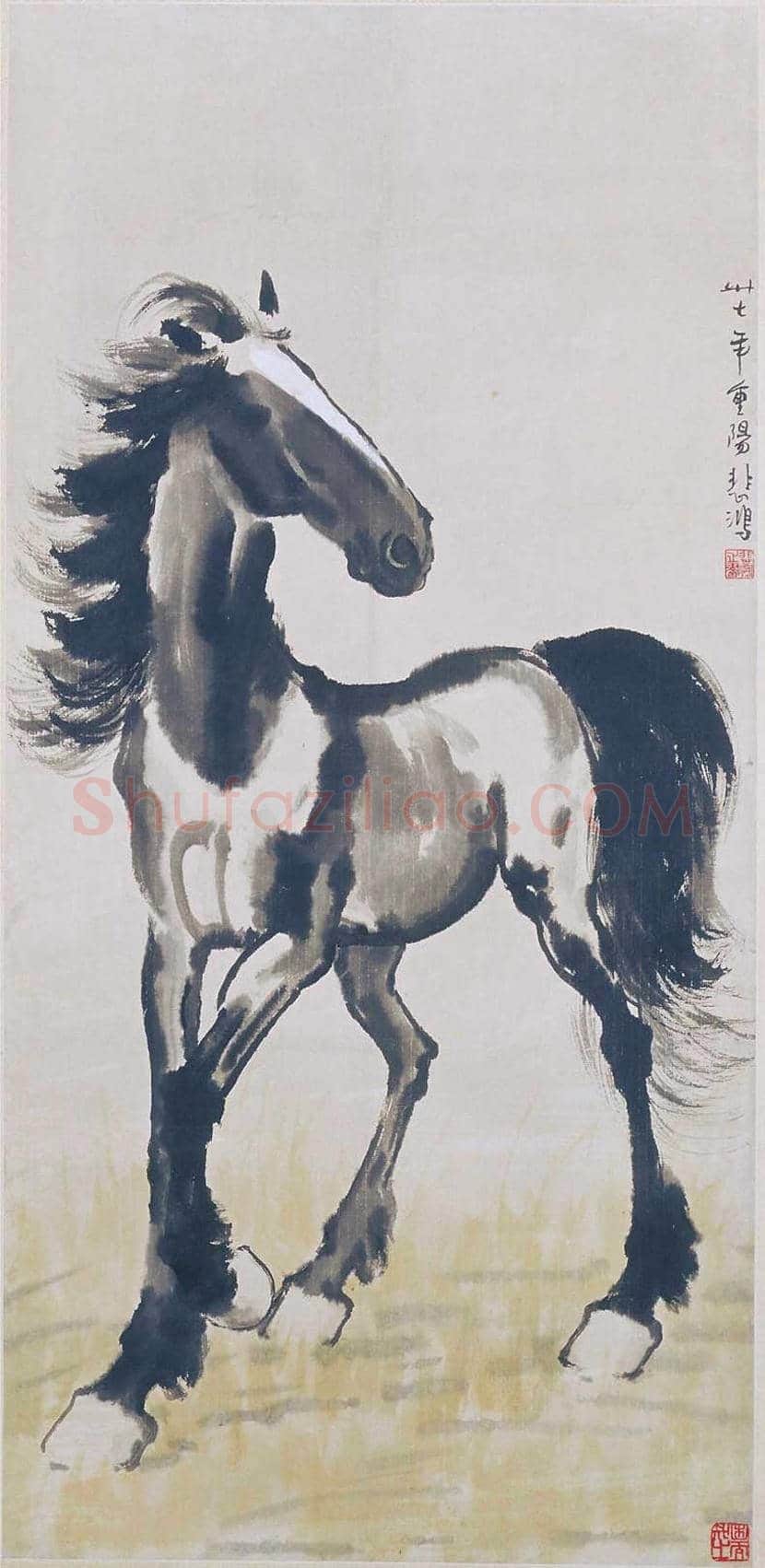 徐悲鸿画马作品高清图片 | 书画资料