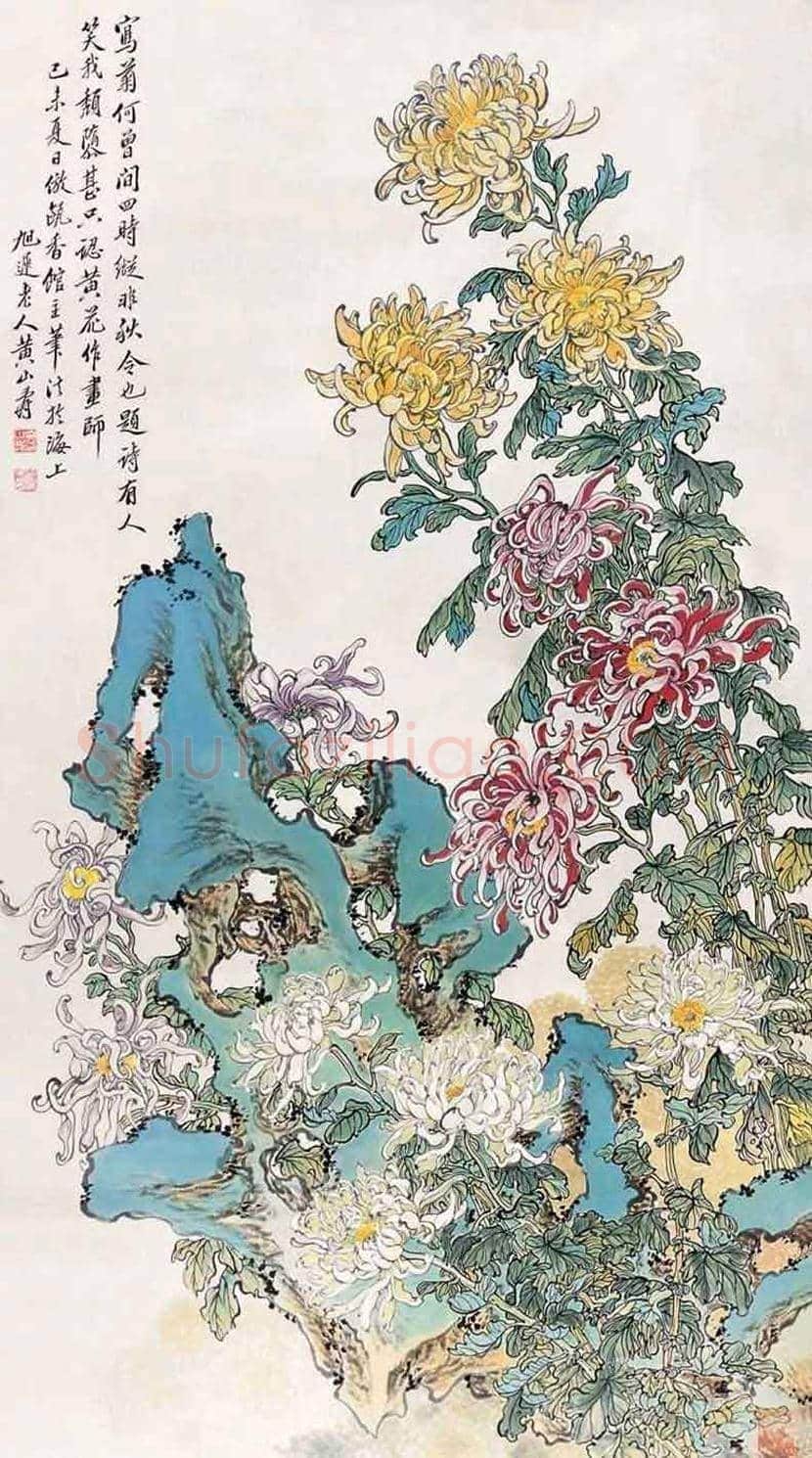 黄山寿花鸟画作欣赏 | 书画百科
