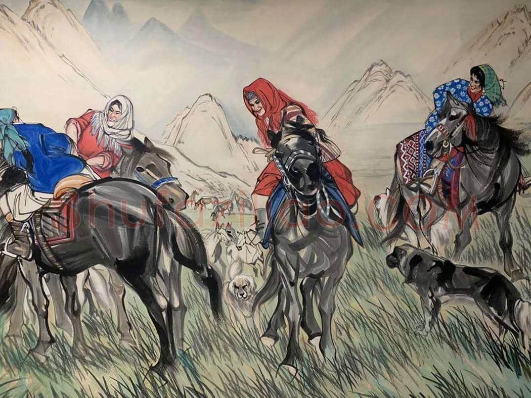黄胄百平巨制《秋原放牧图》，扛鼎之作 | 国画作品