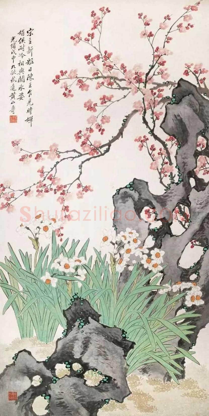 黄山寿花鸟画作欣赏 | 书画百科