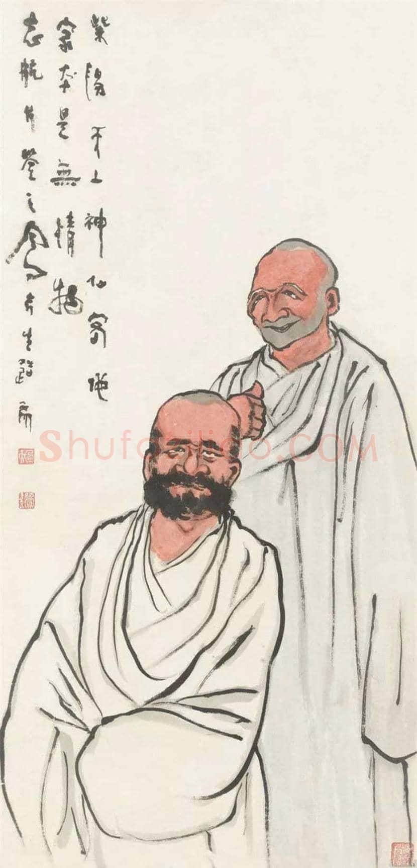 吕凤子人物画作品欣赏 | 书画百科