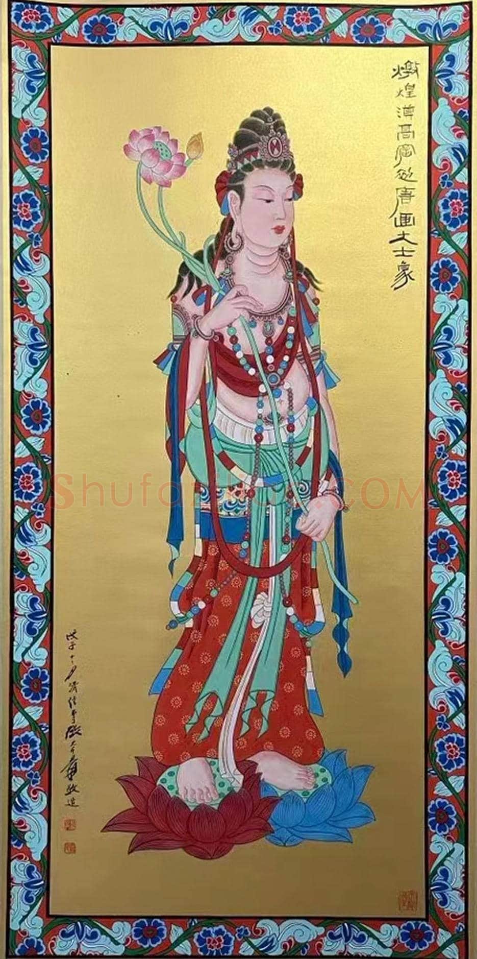 大美菩萨——张大千《初唐画大士象》 | 国画赏析