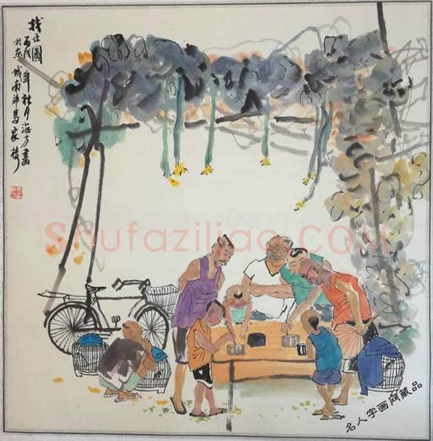 荣宝斋画院教授【马海方】-找乐图,四尺真迹 | 国画鉴赏