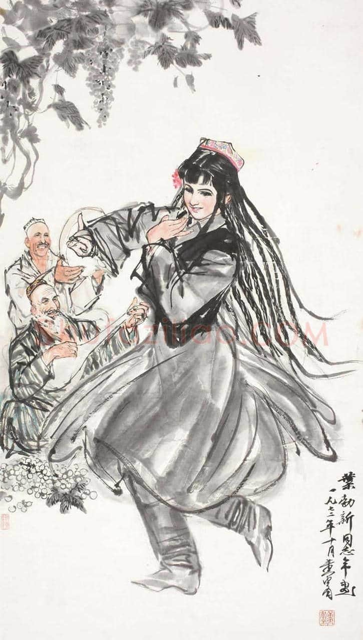 黄胄新疆风情人物画拍卖价格 | 书画学堂