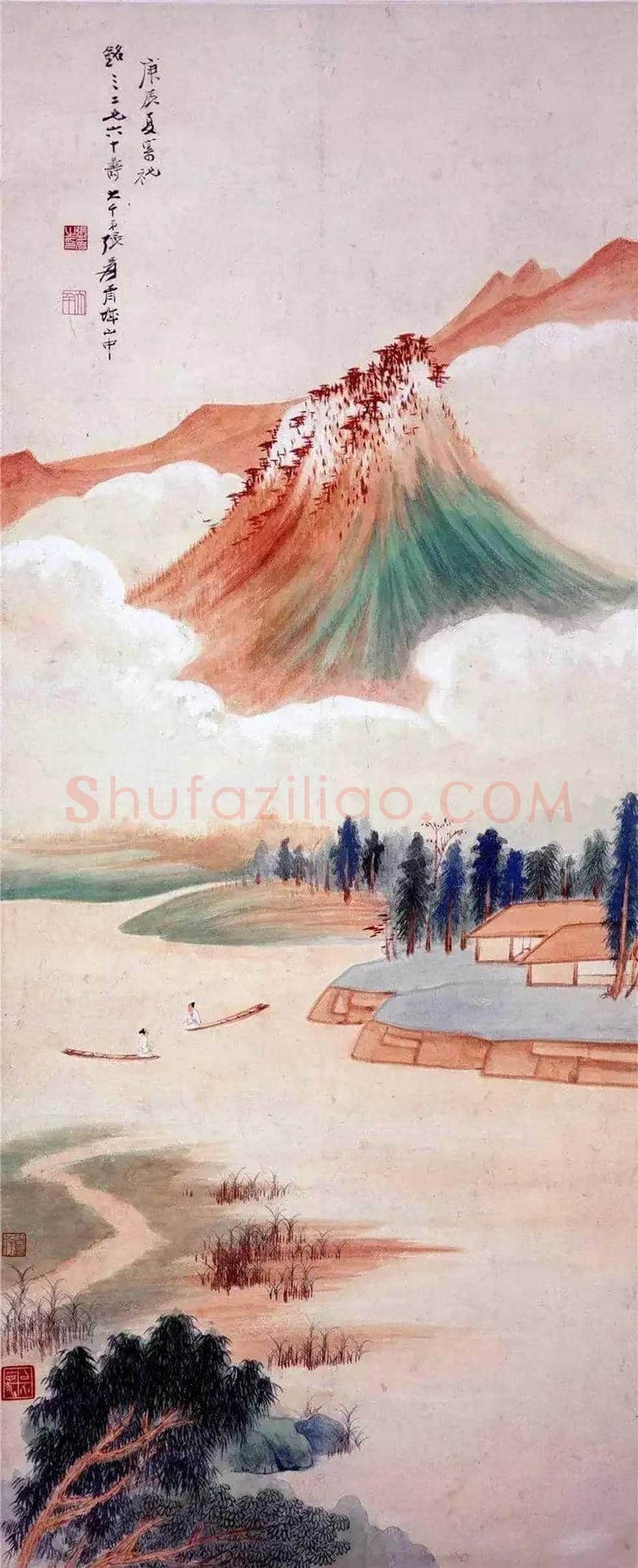 张大千笔下的雪景山水,沁人心脾! | 书画学堂