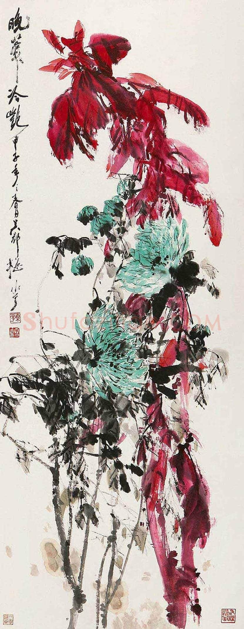 颜梅华花鸟作品欣赏 | 书画知识