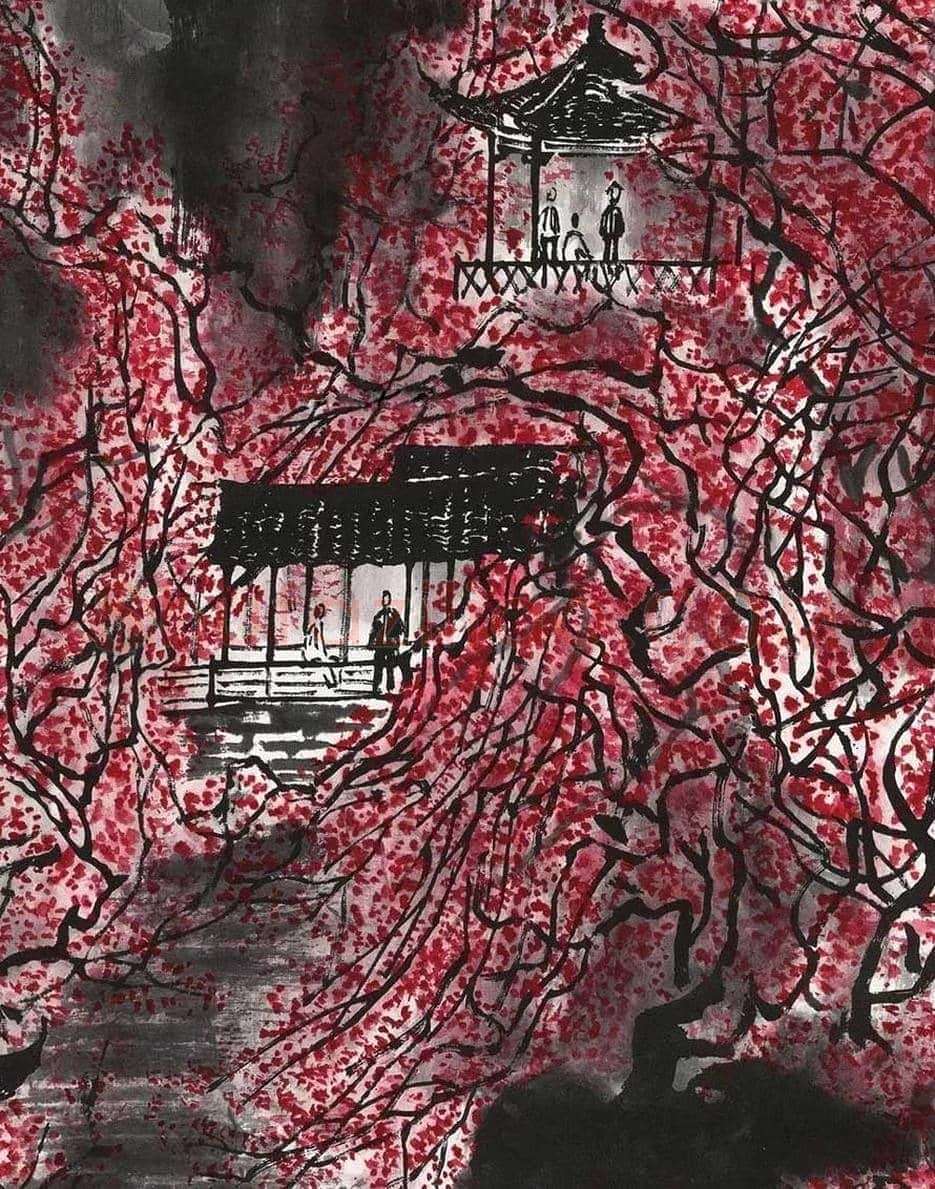 李可染《人在梅花万点中》欣赏 | 书画资料