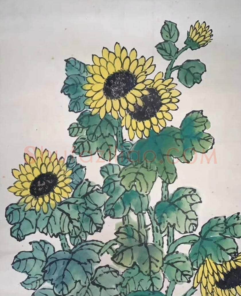 徐悲鸿《花卉猫石图》，馆级珍品 | 国画赏析