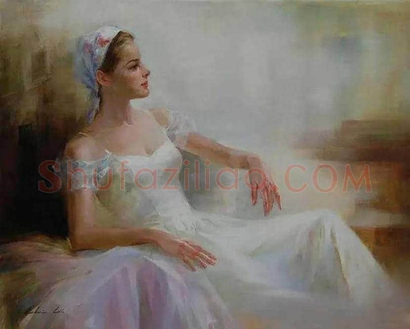凯文·雷画中的舞女，体现一种静谧的美！ | 书画文摘