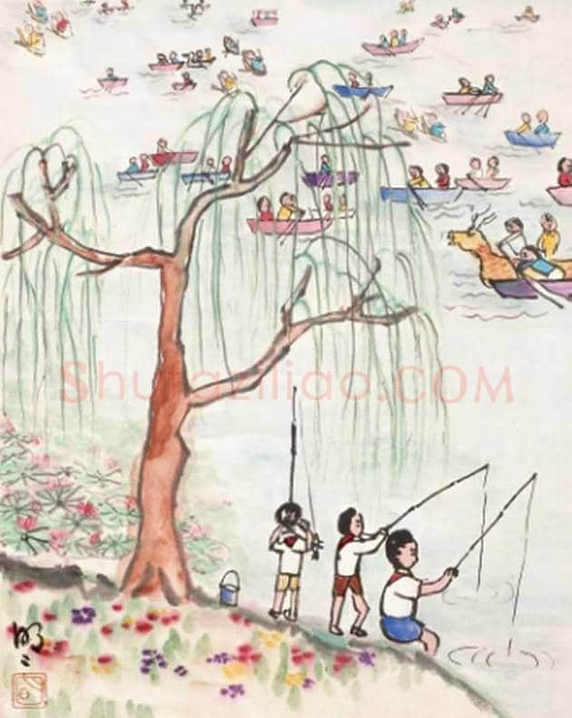 王明明儿童时期画作欣赏 | 书画学堂