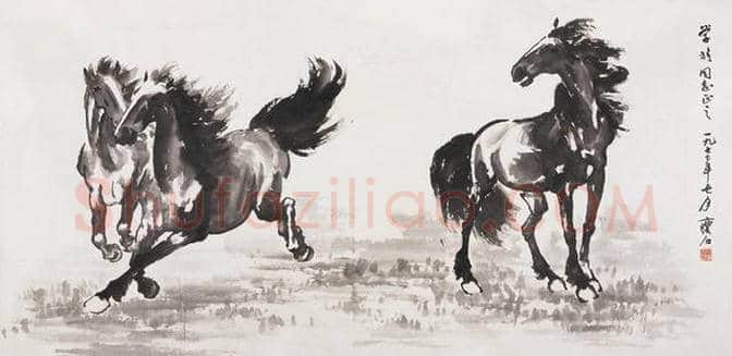 尹瘦石画马作品欣赏 | 书画资料
