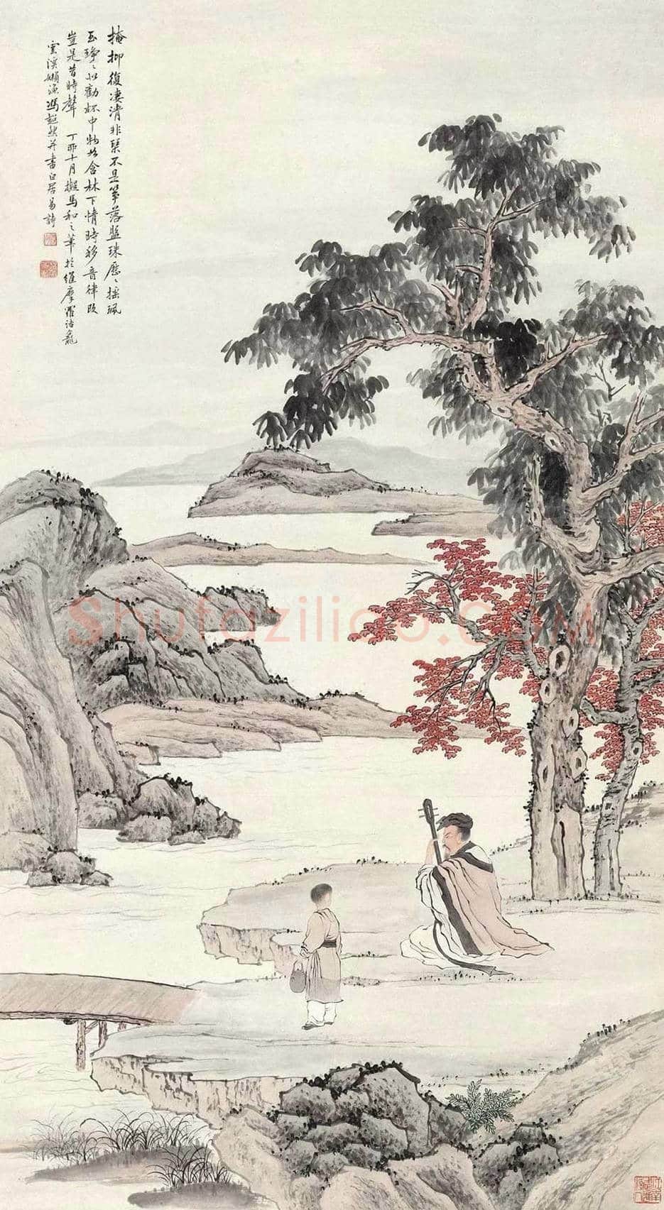 冯超然人物画高士图欣赏 | 书画资料