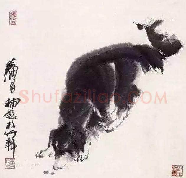 黄胄不但擅长画驴，也擅画狗 | 书画资料