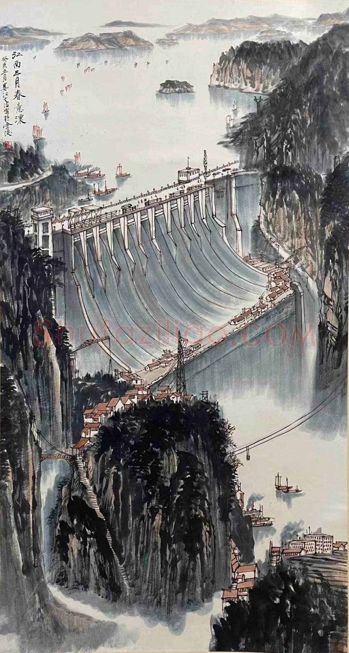 宋文治巨幅《新安江上》,时代经典再现! | 国画赏析