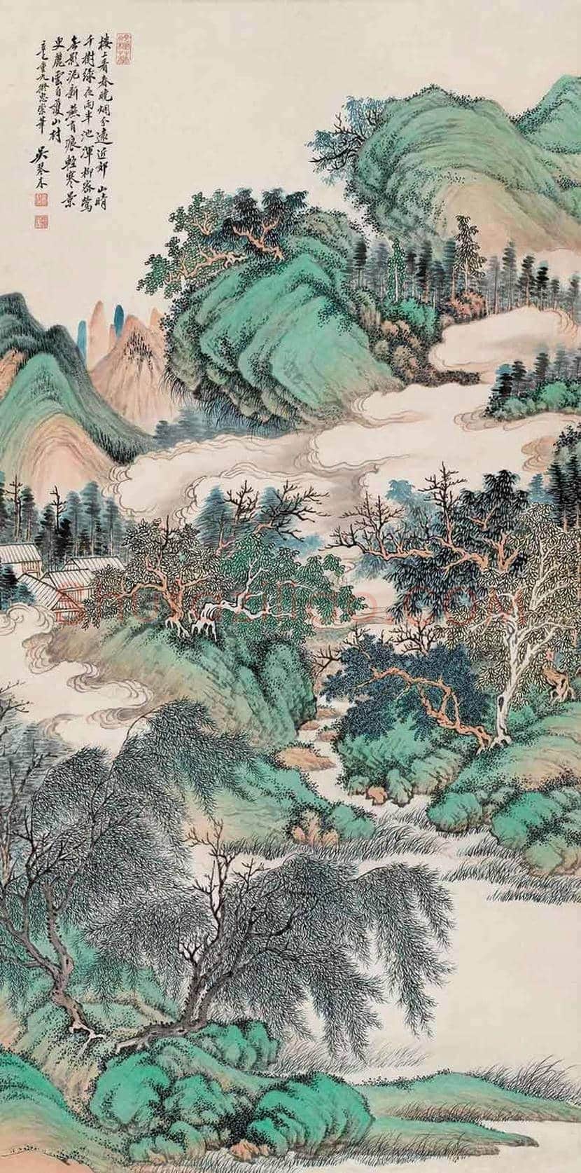 吴琴木山水画作品欣赏 | 书画讲解
