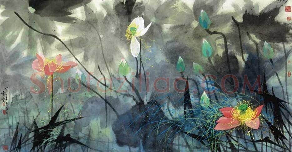 袁运甫荷花作品欣赏 | 书画讲解